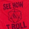 Popfunk Official Game Night Adult Unisex Classic Ring-Spun T-Shirt Collection(The D&d – Red)