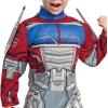 Toddlers Muscle Transformer Costumes for Boys, Padded Character Jumpsuit(Optimus Prime Muscle)