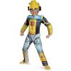 Disguise Costumes Bumblebee Rescue Bot Toddler Muscle Costume, Yellow/Silver/Blue, Large(Medium (3T-4T))