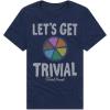 Popfunk Official Game Night Adult Unisex Classic Ring-Spun T-Shirt Collection(The Let’s Get Trivial – Navy Blue)