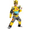Toddlers Muscle Transformer Costumes for Boys, Padded Character Jumpsuit(Bumblebee)