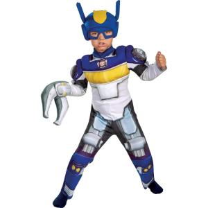 Disguise Boy’s Transformers Chase Rescue Bots Toddler Muscle Costume, 3T-4T(L (4-6))