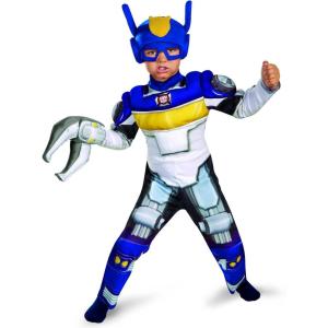 Disguise Boy’s Transformers Chase Rescue Bots Toddler Muscle Costume, 3T-4T(M (3T-4T))
