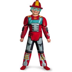 Disguise Boy’s Transformers Heatwave Rescue Bots Toddler Muscle Costume, 3T-4T