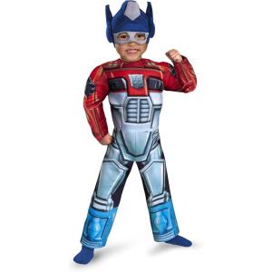 Disguise costumes Optimus Prime Rescue Bot Toddler Muscle Costume(Red/Blue)