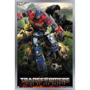 Hasbro Transformers: Rise of the Beasts – Big 4 Wall Poster, 22.4L” x 14.7W”, Silver Framed Version