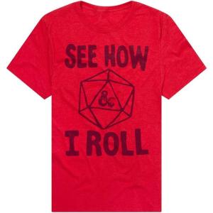 Popfunk Official Game Night Adult Unisex Classic Ring-Spun T-Shirt Collection(The D&d – Red)