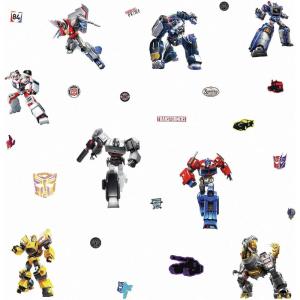 RoomMates RMK4231SCS Transformers All Time Favorites Peel and Stick Wall Decals,blue, red, yellow
