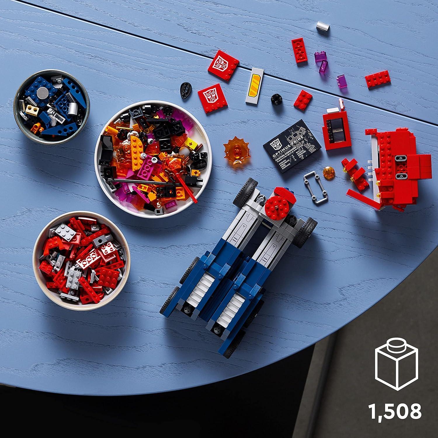 imageLEGO Icons Optimus Prime 10302 Transformers Figure Set Collectible Transforming 2in1 Robot and Truck Model Building Kit for Adults Perfect for Display or PlayStandard Packaging