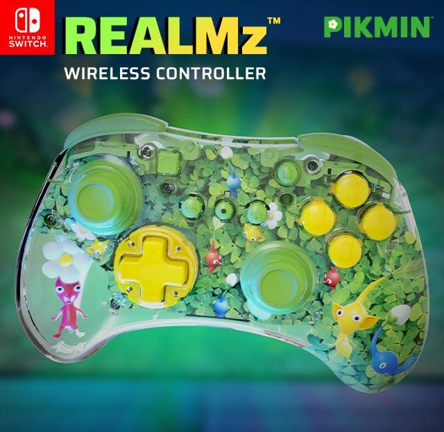 imagePDP REALMz Nintendo Switch Pro Controller Customizable LED Lighting 35mm Headphone Jack Officially Licensed by Nintendo and Hasbro Transformers Optimus Prime City BattlePikmin