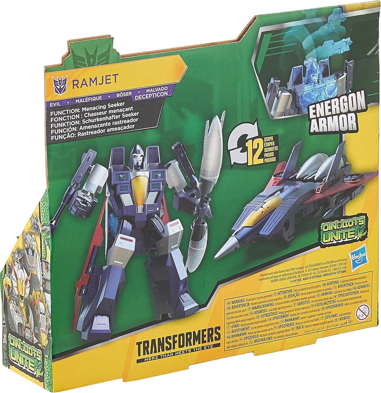 imageTransformers Bumblebee Cyberverse Adventures Dinobots Unite Ultra Class Ramjet Action Figure Energon Armor Ages 6 and Up 675inch