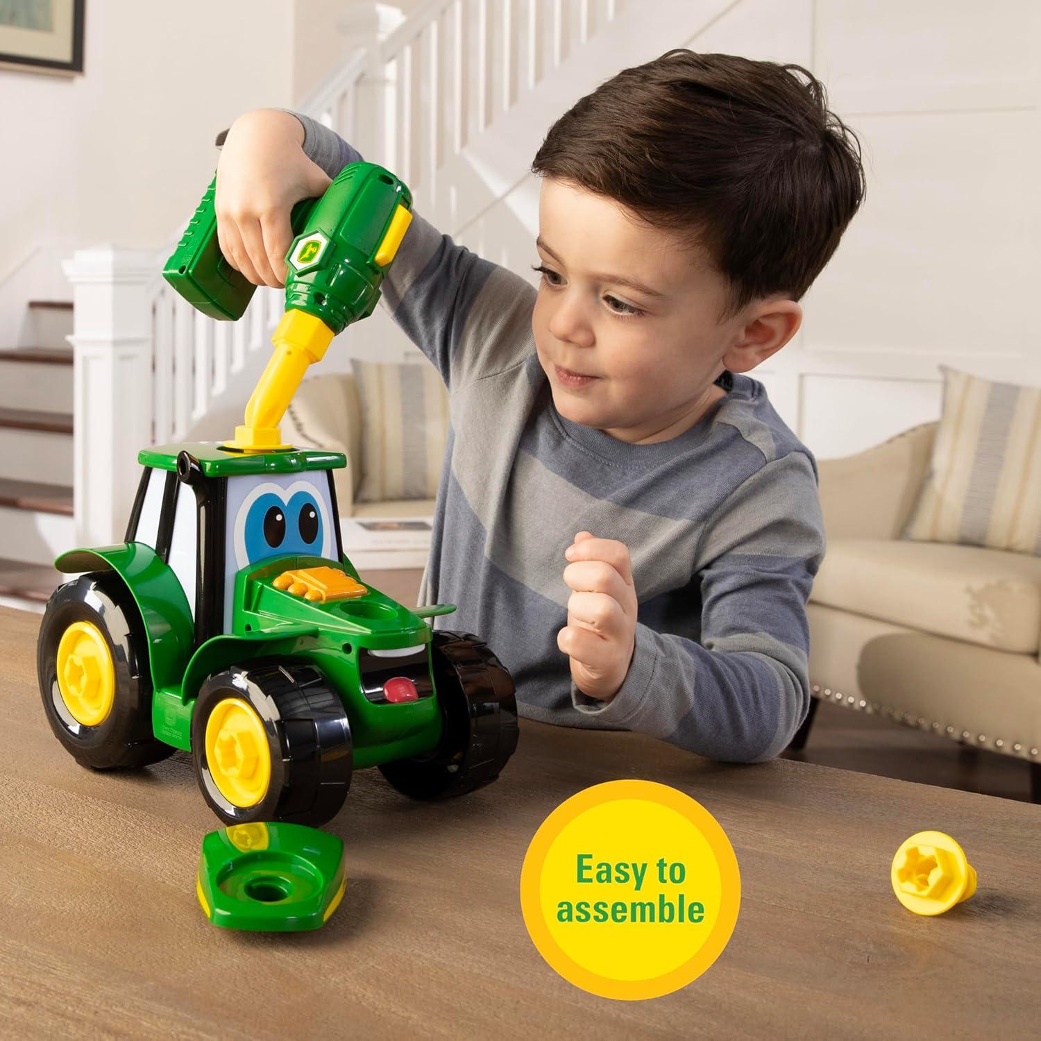 imageTransformers Optimus Prime Building Toys STEM Toys Including Toy Electric Drill and AA Batteries Transformers Toys Robot Building Toys Ages 18 Months and UpGreen