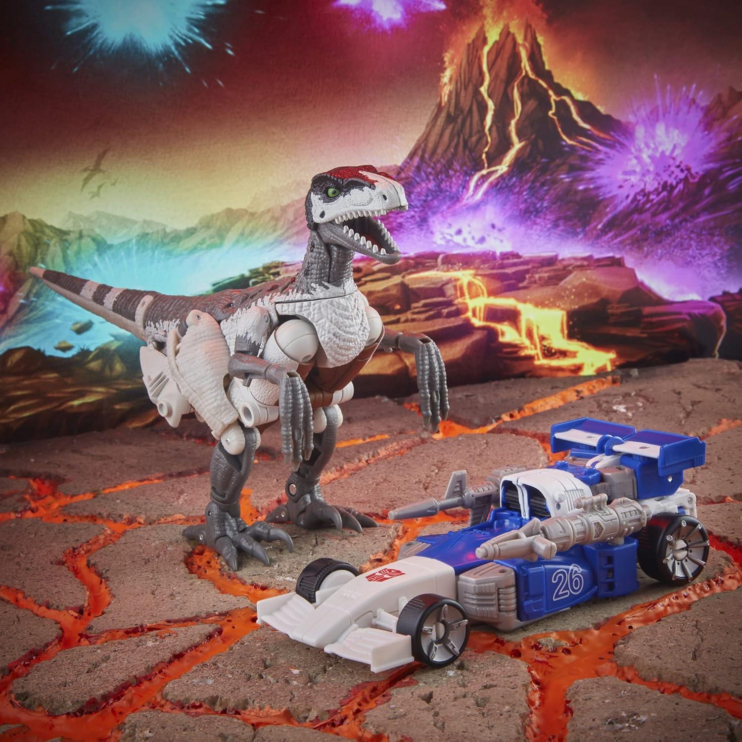 imageTransformers Toys Generations Kingdom Battle Across Time Collection Deluxe WFCK40 Autobot Mirage ampamp Maximal Grimlock Age 8 and Up 55inch Amazon Exclusive