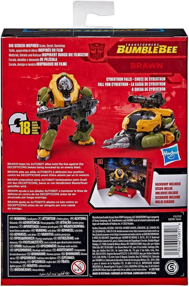 imageTransformers Toys Studio Series 80 Deluxe Class Bumblebee Brawn Action Figure Ages 8 and Up 45inch