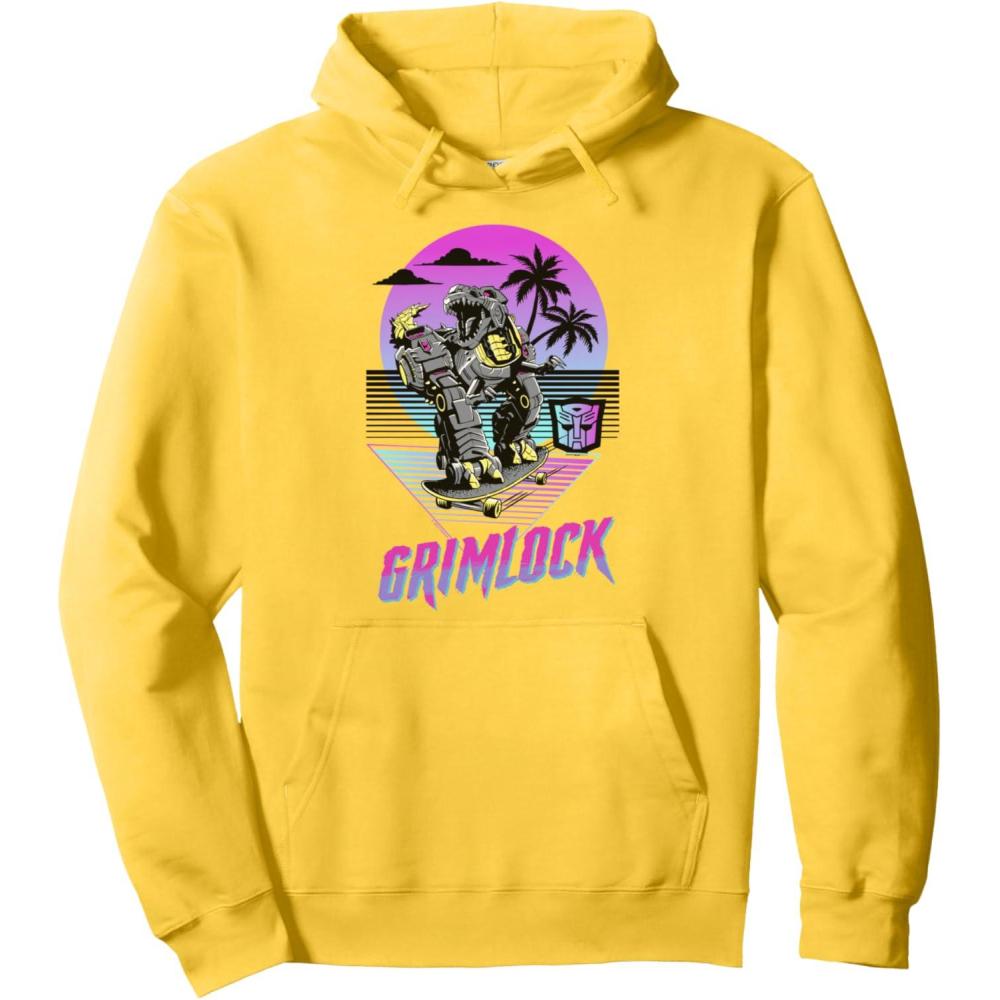 imageTransformers Grimlock Skater Beach Paradise Color Pop Logo Pullover HoodieLemon Yellow