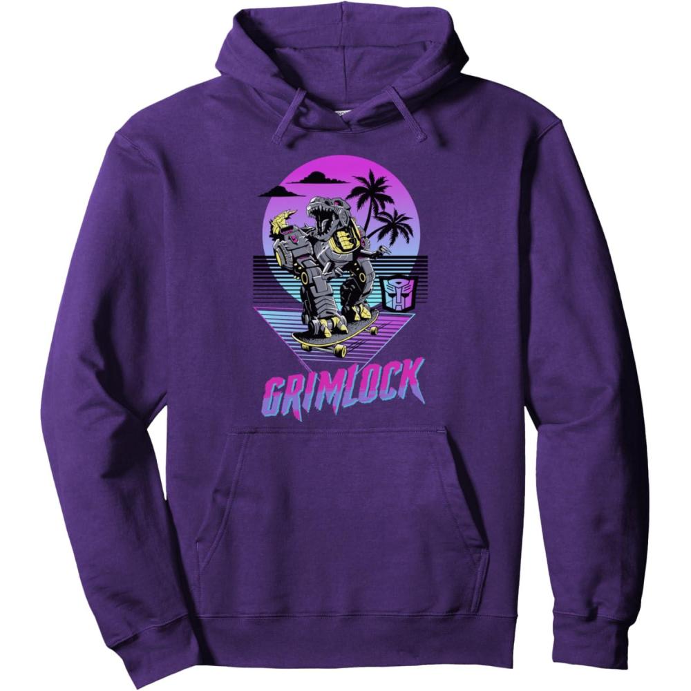 imageTransformers Grimlock Skater Beach Paradise Color Pop Logo Pullover HoodiePurple