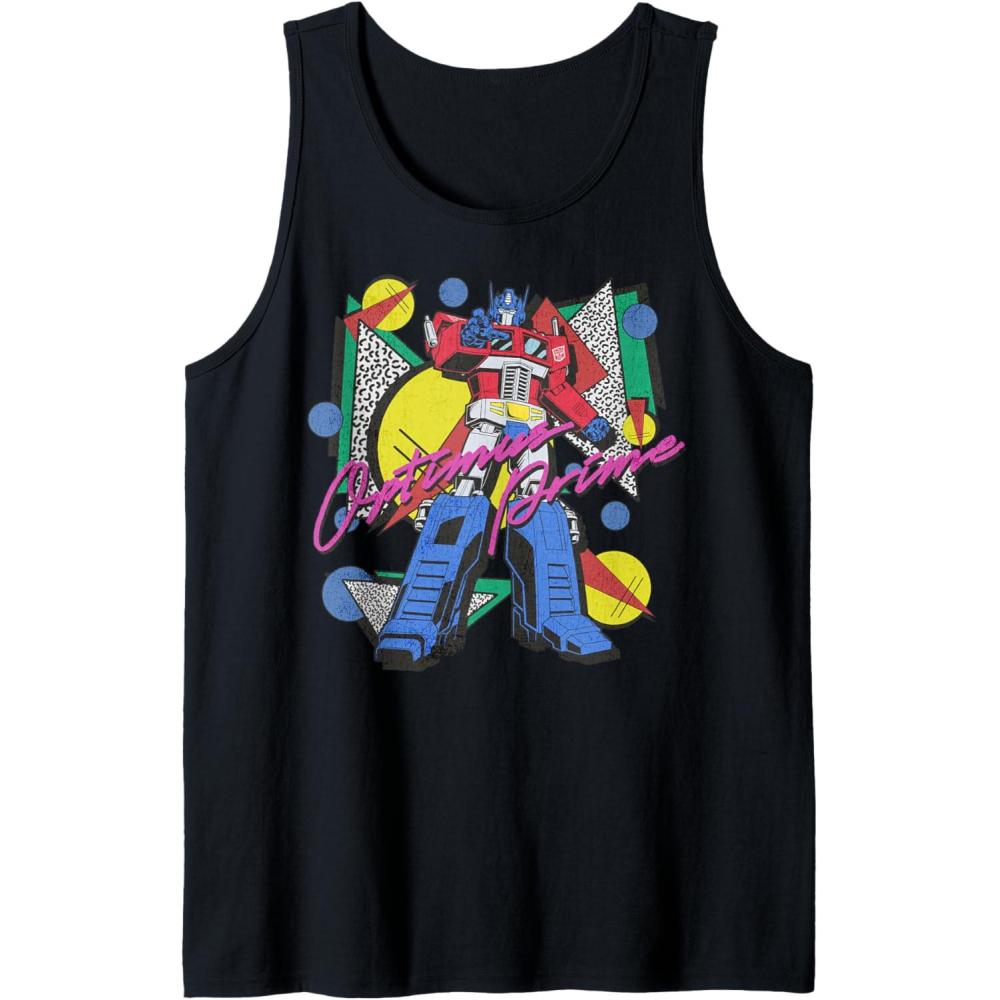 imageTransformers Retro Optimus Prime 80s Print Tank TopBlack