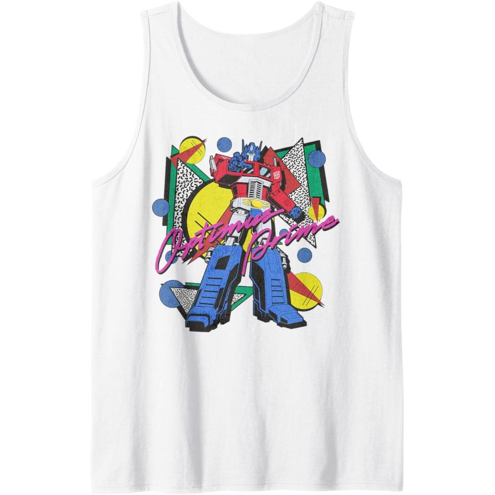imageTransformers Retro Optimus Prime 80s Print Tank TopWhite
