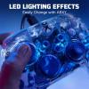 PDP REALMz Nintendo Switch Pro Controller, Customizable LED Lighting, 3.5mm Headphone Jack, Officially Licensed by Nintendo and Hasbro, Transformers: Optimus Prime City Battle(Sonic Speed)