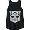 Transformers Autobots Icon Collage Filled Logo Tank Top(Black)