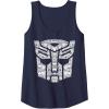 Transformers Autobots Icon Collage Filled Logo Tank Top(Navy Blue)