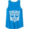 Transformers Autobots Icon Collage Filled Logo Tank Top(Sapphire Blue)
