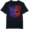 Transformers Decepticon Autobot Distressed Split Logo T-Shirt(Black)