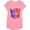 Transformers Decepticon Autobot Distressed Split Logo T-Shirt(Pink)