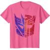 Transformers Decepticon Autobot Distressed Split Logo T-Shirt(Pink Heather)