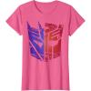 Transformers Decepticon Autobot Distressed Split Logo T-Shirt(Pink Heather)