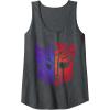 Transformers Decepticon Autobot Distressed Split Logo Tank Top(Dark Heather Grey)
