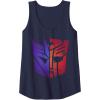 Transformers Decepticon Autobot Distressed Split Logo Tank Top(Navy Blue)