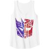 Transformers Decepticon Autobot Distressed Split Logo Tank Top(White)