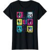 Transformers Group Shot Bright Neon Box Up Characters T-Shirt(Black)