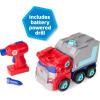 Transformers Optimus Prime Building Toys – STEM Toys Including Toy Electric Drill and AA Batteries – Transformers Toys – Robot Building Toys Ages 18 Months and Up(Red)