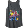 Transformers Retro Optimus Prime 80’s Print Tank Top(Dark Heather Grey)