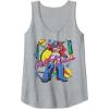 Transformers Retro Optimus Prime 80’s Print Tank Top(Heather Grey)