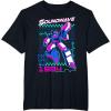 Transformers Soundwave 1984 Retro Grid Logo T-Shirt Small(Black)