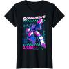 Transformers Soundwave 1984 Retro Grid Logo T-Shirt Small(Black)