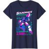 Transformers Soundwave 1984 Retro Grid Logo T-Shirt Small(Navy Blue)
