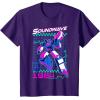 Transformers Soundwave 1984 Retro Grid Logo T-Shirt Small(Purple)