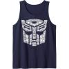 Transformers Autobots Icon Collage Filled Logo Tank Top(Navy Blue)