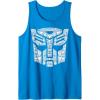Transformers Autobots Icon Collage Filled Logo Tank Top(Sapphire Blue)