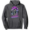 Transformers Grimlock Skater Beach Paradise Color Pop Logo Pullover Hoodie(Dark Heather Grey)