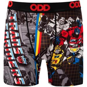 Odd Sox Men’s Boxer Brief, Transformers Split, Fun Novelty Underwear, Large Multicolor