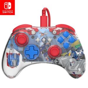 PDP REALMz Nintendo Switch Pro Controller, Customizable LED Lighting, 3.5mm Headphone Jack, Officially Licensed by Nintendo and Hasbro, Transformers: Optimus Prime City Battle(Optimus Prime)