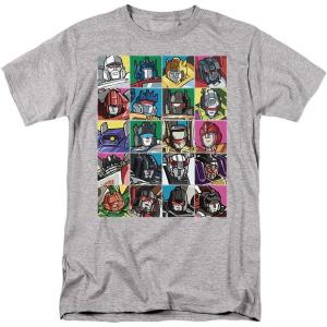 Popfunk Classic Transformers Squares T Shirt & Stickers(Athletic Heather)