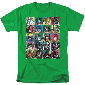 Popfunk Classic Transformers Squares T Shirt & Stickers(Kelly Green)