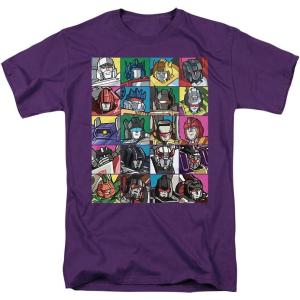 Popfunk Classic Transformers Squares T Shirt & Stickers(Purple)