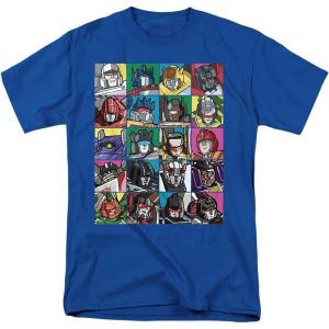 Popfunk Classic Transformers Squares T Shirt & Stickers(Royal)